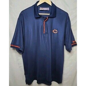 Chicago Bears NFL Team Nike Sports Pro Line Authentic Polo Shirt, Sz XL, Blue